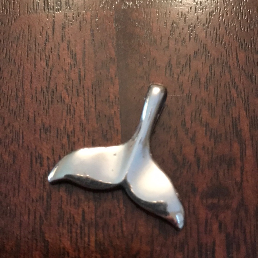 Silver Whale 🐋 tail Pendant
